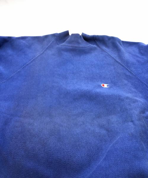 Champion REVERSE WEAVE（チャンピオン リバース ウィーブ）Champion REVERSE WEAVE (チャンピオン リバース ウィーブ) モックネック リバースウィーブスウェット ブルー サイズ:X‐LARGEの古着・服飾アイテム