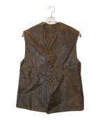 British Armyブリティッシュアーミー）の古着「レザーライナー ベスト」｜ブラウン