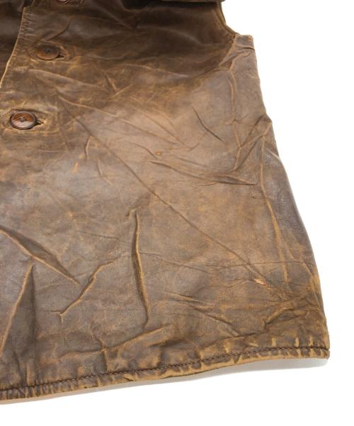 British Army（ブリティッシュアーミー）British Army (ブリティッシュアーミー) レザーライナー ベスト ブラウン サイズ:下記参照の古着・服飾アイテム