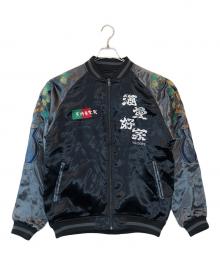 YOIDORE（ヨイドレ）の古着「浮世絵スカジャン」｜ブラック