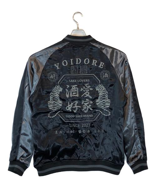 YOIDORE（ヨイドレ）YOIDORE (ヨイドレ) 浮世絵スカジャン ブラック サイズ:大ジョッキの古着・服飾アイテム