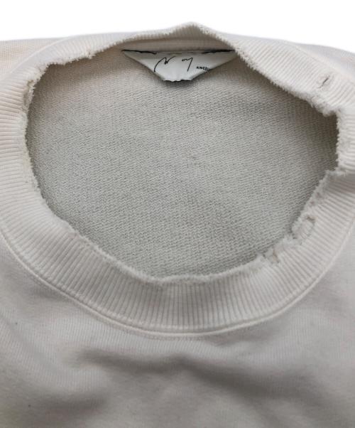 ANCELLM（アンセルム）ANCELLM (アンセルム) AGING OVER SWEAT SHIRT アイボリー サイズ:SIZE 1の古着・服飾アイテム