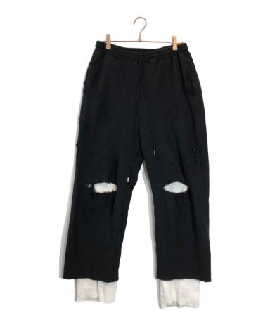 中古・古着通販】ANCELLM (アンセルム) CRASH SWEAT LAYERED PANTS