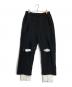 ANCELLM（アンセルム）の古着「CRASH SWEAT LAYERED PANTS」｜ブラック
