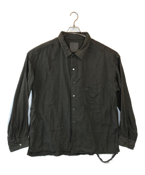 ANCELLM（アンセルム）ANCELLM (アンセルム) DOUBLEGAUZE CRASH LS SHIRT オリーブ サイズ:SIZE 1の古着・服飾アイテム