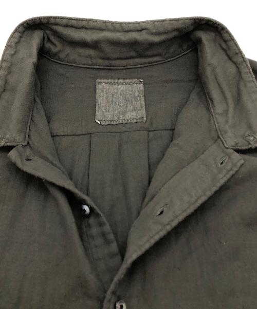 ANCELLM（アンセルム）ANCELLM (アンセルム) DOUBLEGAUZE CRASH LS SHIRT オリーブ サイズ:SIZE 1の古着・服飾アイテム