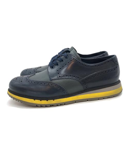 PRADA SPORTS（プラダスポーツ）PRADA SPORTS (プラダスポーツ) ウィングチップシューズ ネイビー サイズ:７ １/2の古着・服飾アイテム