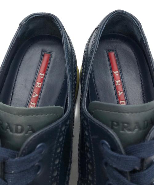 PRADA SPORTS（プラダスポーツ）PRADA SPORTS (プラダスポーツ) ウィングチップシューズ ネイビー サイズ:７ １/2の古着・服飾アイテム