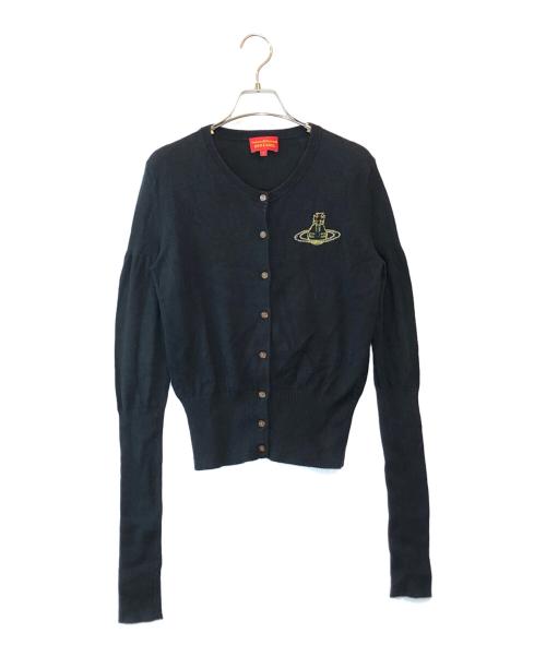 Vivienne Westwood RED LABEL（ヴィヴィアンウエストウッドレッドレーベル）Vivienne Westwood RED LABEL (ヴィヴィアンウエストウッドレッドレーベル) 刺繍カーディガン ブラック サイズ:2の古着・服飾アイテム
