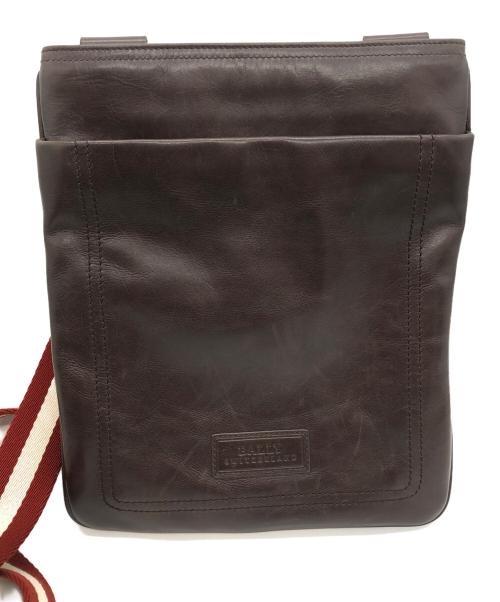 BALLY（バリー）BALLY (バリー) レザーショルダーバッグ ブラウンの古着・服飾アイテム