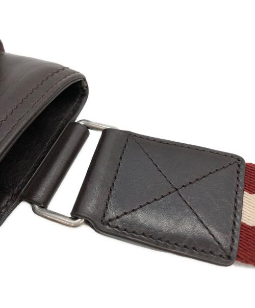BALLY（バリー）BALLY (バリー) レザーショルダーバッグ ブラウンの古着・服飾アイテム