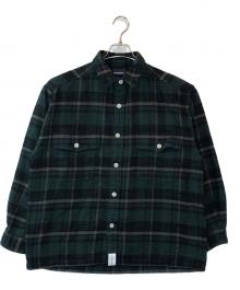 DESCENDANT（ディセンダント）の古着「VANNING PLAID LS SHIRT」｜グリーン