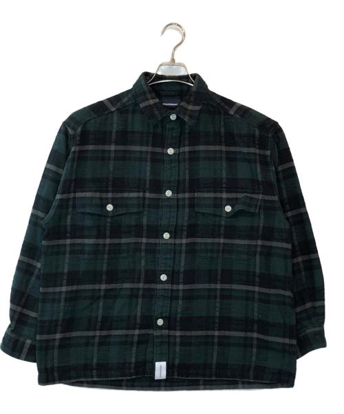 DESCENDANT（ディセンダント）DESCENDANT (ディセンダント) VANNING PLAID LS SHIRT グリーン サイズ:2の古着・服飾アイテム