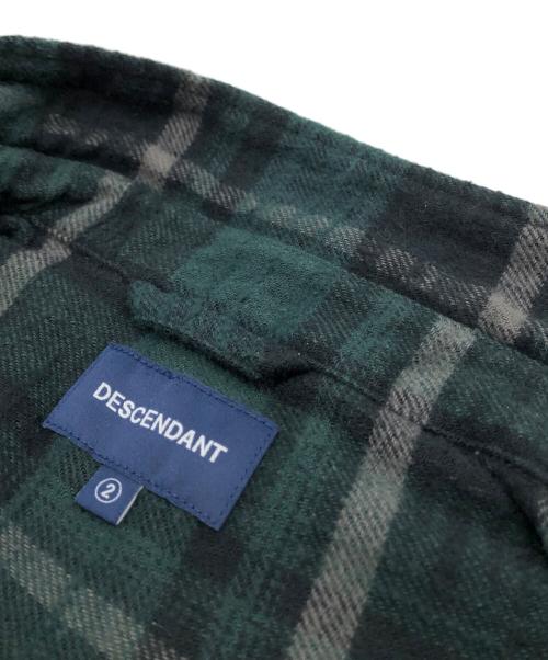 DESCENDANT（ディセンダント）DESCENDANT (ディセンダント) VANNING PLAID LS SHIRT グリーン サイズ:2の古着・服飾アイテム