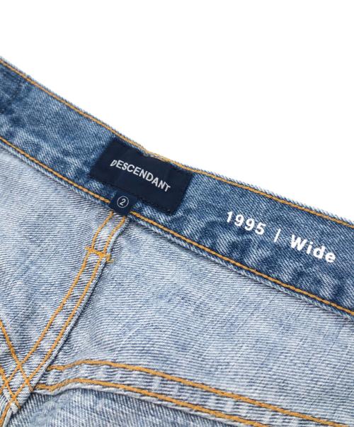 DESCENDANT（ディセンダント）DESCENDANT (ディセンダント) 1995 DENIM TROUSERS BAGGY HARD WASH ブルー サイズ:2の古着・服飾アイテム