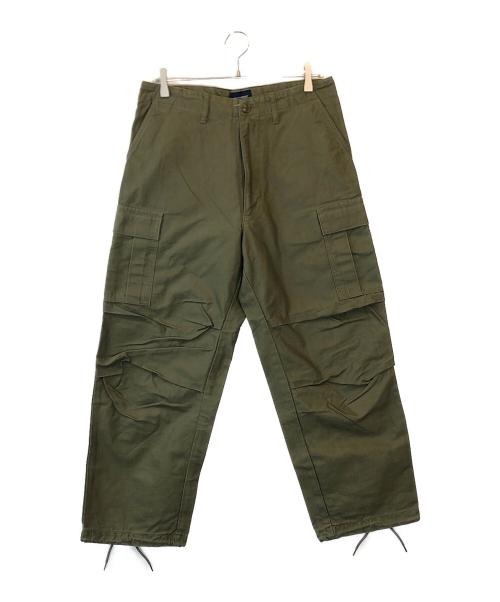 DESCENDANT（ディセンダント）DESCENDANT (ディセンダント) BUCKET CARGO TROUSERS オリーブ サイズ:2の古着・服飾アイテム