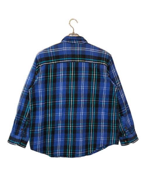 FIVE BROTHER（ファイブブラザー）FIVE BROTHER (ファイブブラザー) ヘビーフランネルチェックシャツ ブルー サイズ:XLの古着・服飾アイテム