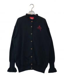 Vivienne Westwood RED LABEL（ヴィヴィアンウエストウッドレッドレーベル）の古着「畔フリルニットカーディガン」｜ブラック
