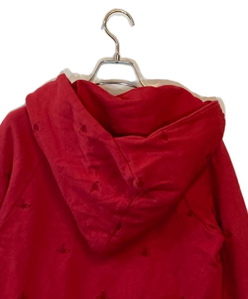 Vivienne Westwood RED LABEL（ヴィヴィアンウエストウッドレッドレーベル）Vivienne Westwood RED LABEL (ヴィヴィアンウエストウッドレッドレーベル) オーブ刺繍ジップパーカー レッド サイズ:2の古着・服飾アイテム