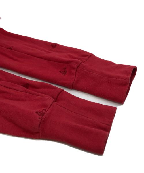 Vivienne Westwood RED LABEL（ヴィヴィアンウエストウッドレッドレーベル）Vivienne Westwood RED LABEL (ヴィヴィアンウエストウッドレッドレーベル) オーブ刺繍ジップパーカー レッド サイズ:2の古着・服飾アイテム