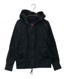Vivienne Westwood RED LABEL（ヴィヴィアンウエストウッドレッドレーベル）の古着「オーブ刺繍ジップパーカー」｜ブラック