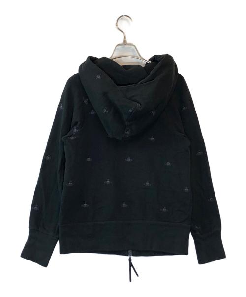 Vivienne Westwood RED LABEL（ヴィヴィアンウエストウッドレッドレーベル）Vivienne Westwood RED LABEL (ヴィヴィアンウエストウッドレッドレーベル) オーブ刺繍ジップパーカー ブラック サイズ:1の古着・服飾アイテム