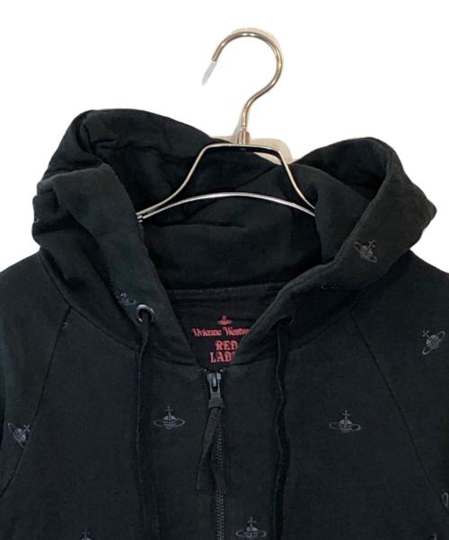 Vivienne Westwood RED LABEL（ヴィヴィアンウエストウッドレッドレーベル）Vivienne Westwood RED LABEL (ヴィヴィアンウエストウッドレッドレーベル) オーブ刺繍ジップパーカー ブラック サイズ:1の古着・服飾アイテム