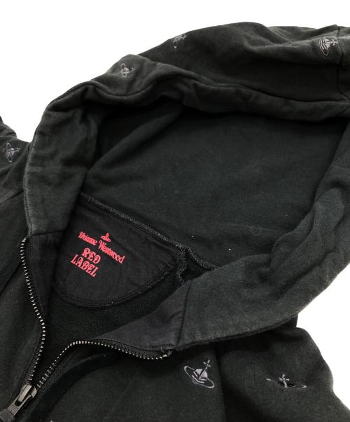 Vivienne Westwood RED LABEL（ヴィヴィアンウエストウッドレッドレーベル）Vivienne Westwood RED LABEL (ヴィヴィアンウエストウッドレッドレーベル) オーブ刺繍ジップパーカー ブラック サイズ:1の古着・服飾アイテム