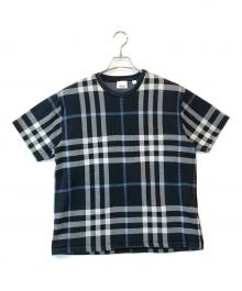 BURBERRY LONDON（バーバリーロンドン）の古着「ノバチェックTシャツ」｜ネイビー