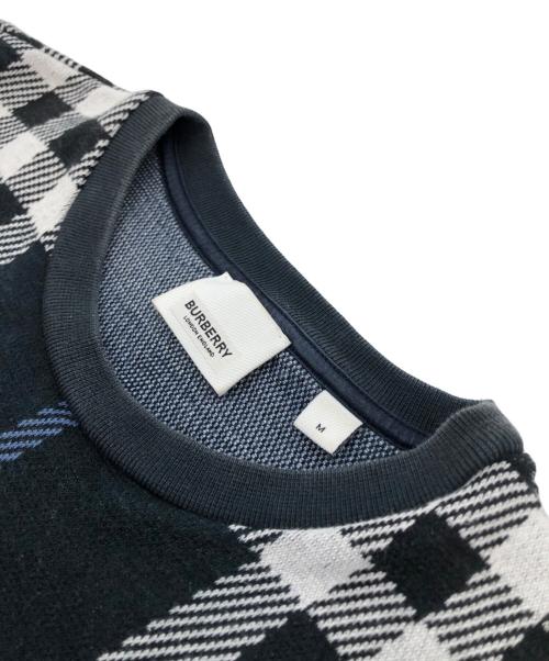 BURBERRY LONDON（バーバリーロンドン）BURBERRY LONDON (バーバリーロンドン) ノバチェックTシャツ ネイビー サイズ:Mの古着・服飾アイテム