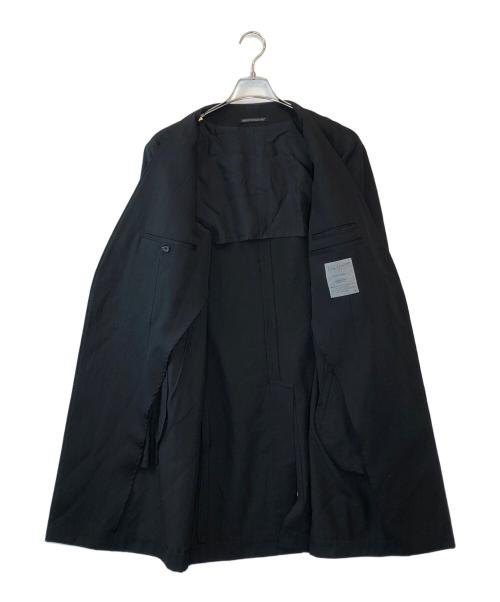 Yohji Yamamoto pour homme（ヨウジヤマモト プールオム）Yohji Yamamoto pour homme (ヨウジヤマモト プールオム) ウールギャバジン ノーカラー コート ブラック サイズ:2の古着・服飾アイテム