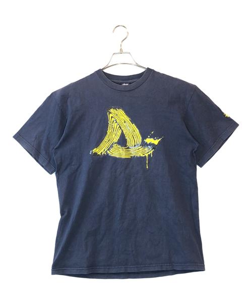 stussy（ステューシー）stussy (ステューシー) プリントTシャツ ネイビー サイズ:Largeの古着・服飾アイテム