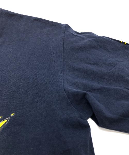 stussy（ステューシー）stussy (ステューシー) プリントTシャツ ネイビー サイズ:Largeの古着・服飾アイテム