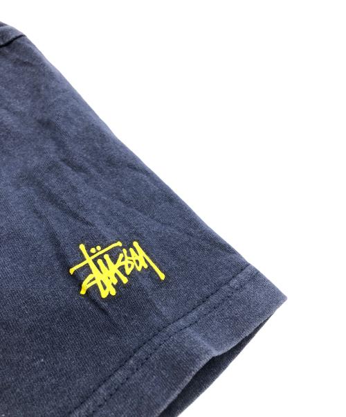 stussy（ステューシー）stussy (ステューシー) プリントTシャツ ネイビー サイズ:Largeの古着・服飾アイテム