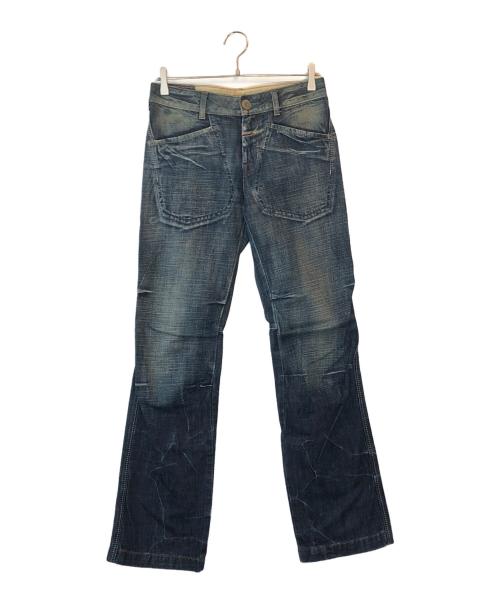 MARITHE+FRANCOIS GIRBAUD（マリテフランソワジルボー）MARITHE+FRANCOIS GIRBAUD (マリテフランソワジルボー) フレアデニムパンツ インディゴ サイズ:Sの古着・服飾アイテム