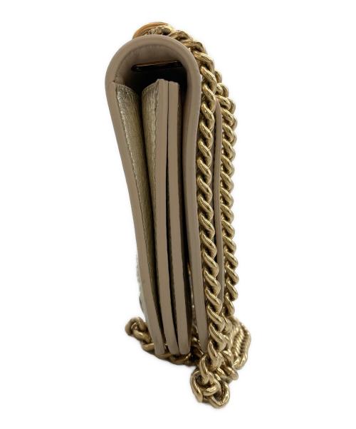 Salvatore Ferragamo（サルヴァトーレ フェラガモ）Salvatore Ferragamo (サルヴァトーレ フェラガモ) Small Ginevra Shoulder Bag ゴールドの古着・服飾アイテム