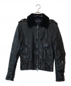 NEIL BARRETTニールバレット）の古着「レザージャケット」｜ブラック