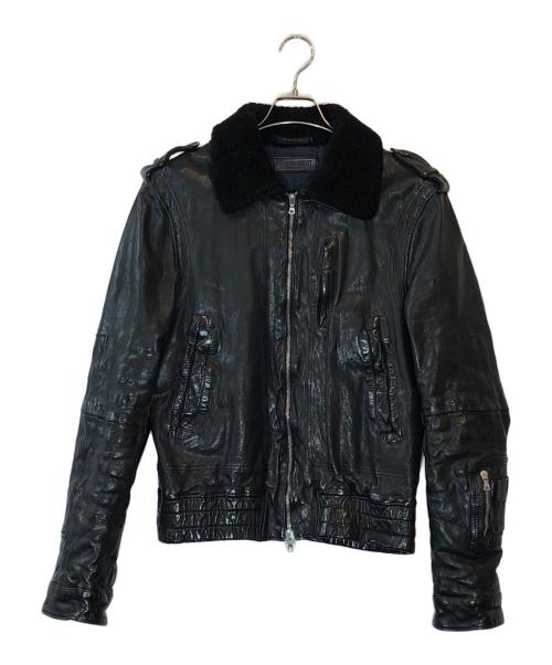 NEIL BARRETT（ニールバレット）NEIL BARRETT (ニールバレット) レザージャケット ブラック サイズ:下記参照の古着・服飾アイテム
