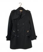 BURBERRY BLACK LABELバーバリーブラックレーベル）の古着「裏ノバチェックトレンチコート」｜ブラック