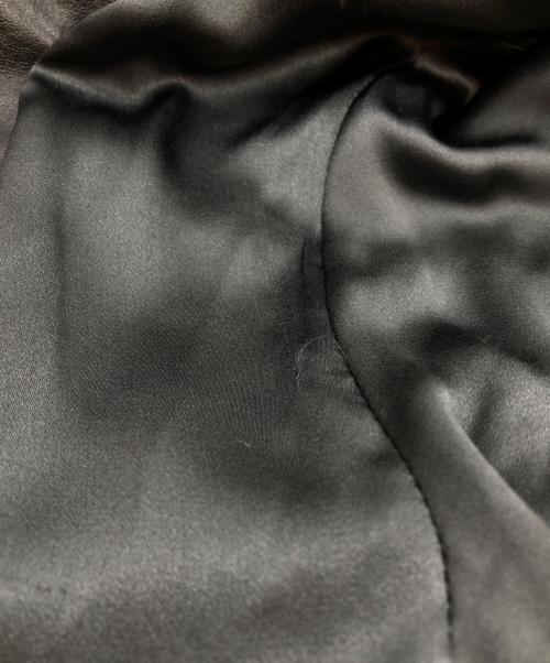 Yves Saint Laurent（イヴサンローラン）Yves Saint Laurent (イヴサンローラン) ラムレザー アシンメトリージャケット ブラック×グレー サイズ:44の古着・服飾アイテム