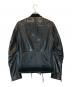 Yves Saint Laurent (イヴサンローラン) ラムレザー アシンメトリージャケット ブラック×グレー サイズ:44：70000円