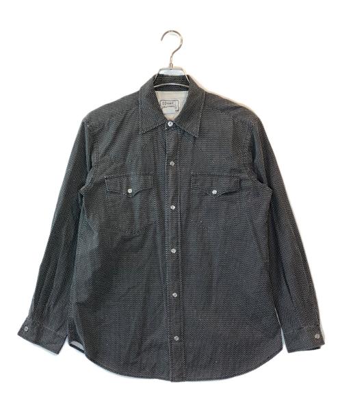H BAR C（エイチバーシー）H BAR C (エイチバーシー) ドットウエスタンシャツ ブラック サイズ:MEDIUMの古着・服飾アイテム