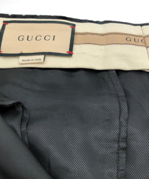 GUCCI（グッチ）GUCCI (グッチ) ベルベッドットスラックス ブラック サイズ:44の古着・服飾アイテム