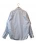 BALENCIAGA (バレンシアガ) ダブルスリーブ ロゴ刺繍 ストライプシャツ ブルー サイズ:39：30000円