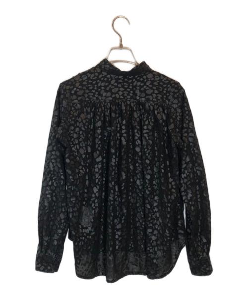 BLACK COMME des GARCONS（ブラックコムデギャルソン）BLACK COMME des GARCONS (ブラックコムデギャルソン) レオパード プリントシアーシャツ ブラック サイズ:XSの古着・服飾アイテム