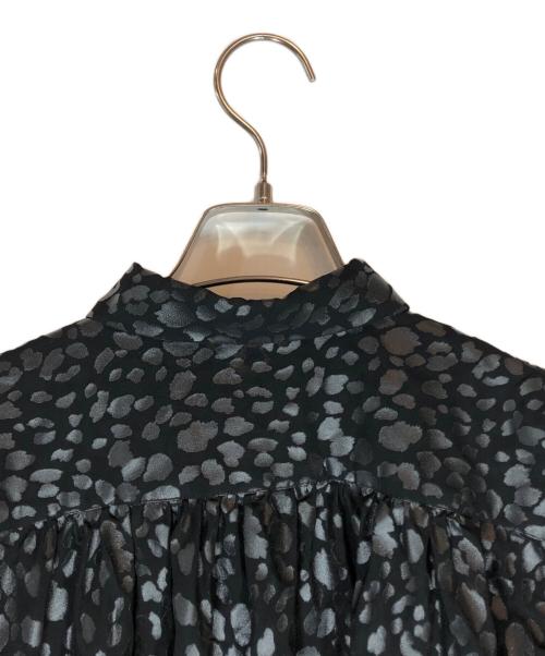 BLACK COMME des GARCONS（ブラックコムデギャルソン）BLACK COMME des GARCONS (ブラックコムデギャルソン) レオパード プリントシアーシャツ ブラック サイズ:XSの古着・服飾アイテム