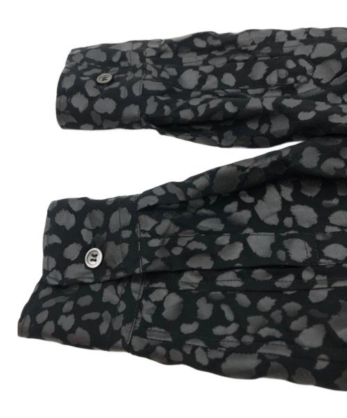 BLACK COMME des GARCONS（ブラックコムデギャルソン）BLACK COMME des GARCONS (ブラックコムデギャルソン) レオパード プリントシアーシャツ ブラック サイズ:XSの古着・服飾アイテム