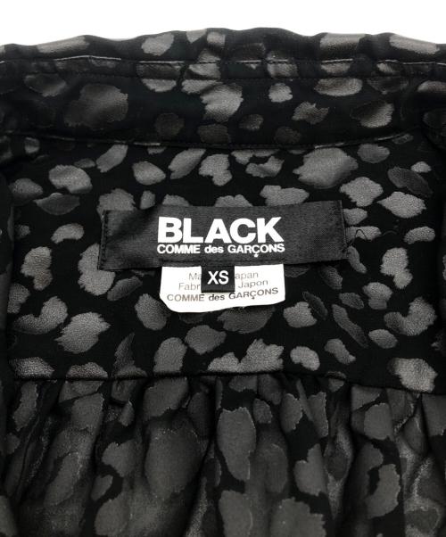 BLACK COMME des GARCONS（ブラックコムデギャルソン）BLACK COMME des GARCONS (ブラックコムデギャルソン) レオパード プリントシアーシャツ ブラック サイズ:XSの古着・服飾アイテム