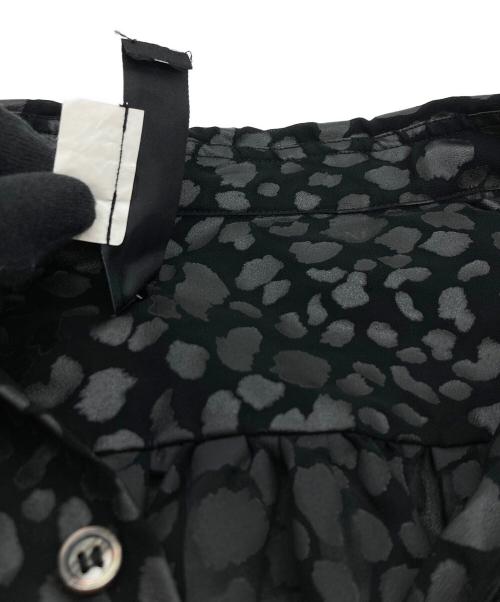 BLACK COMME des GARCONS（ブラックコムデギャルソン）BLACK COMME des GARCONS (ブラックコムデギャルソン) レオパード プリントシアーシャツ ブラック サイズ:XSの古着・服飾アイテム