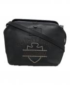 SCHOTT BROS.×GLAD HANDショット×グラッドハンド）の古着「BILL HEAD LEATHER SHOULDER FRAME BAG」｜ブラック